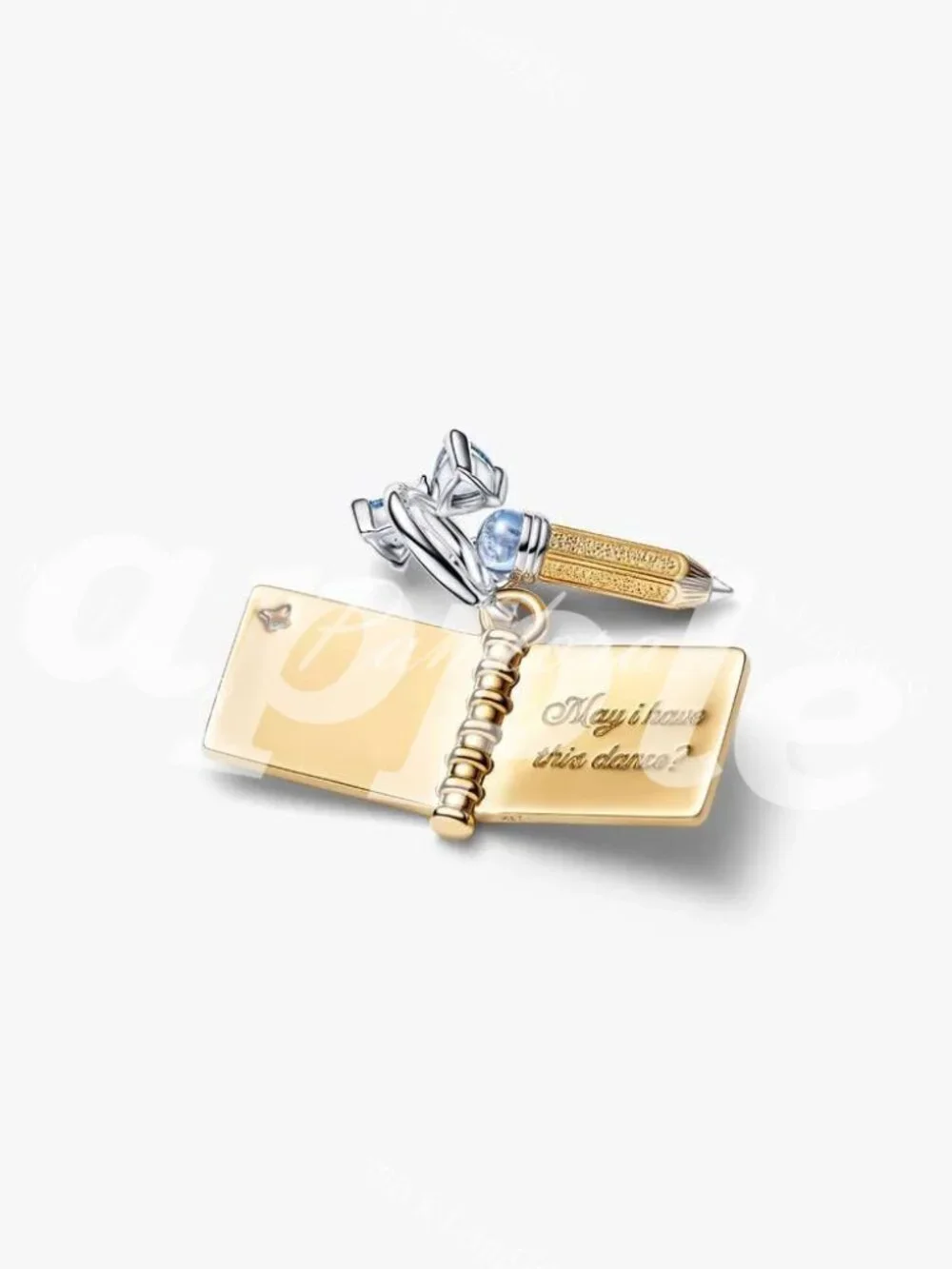 Pandora Bridgerton Dance Card & Pencil Dangle Charm